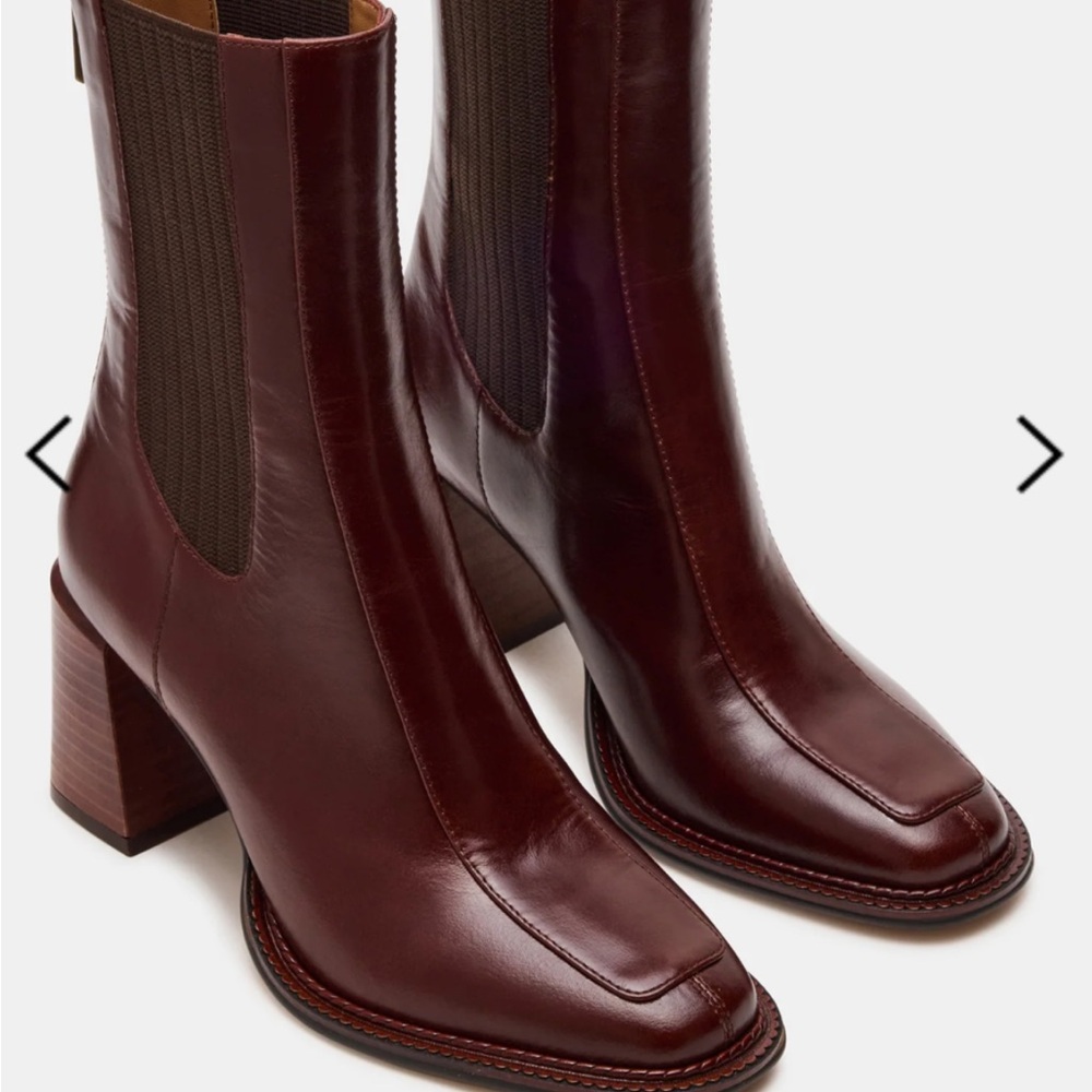 Steve Madden Brown Downtown Leather Heeled Boots